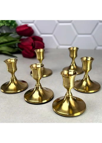 Металевиі свічники 6 шт Markize Gold No Brand (305408388)