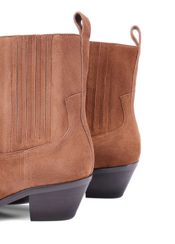 Осенние женские ботинки jc075-1a коричневый велюр MIRATON тканевые