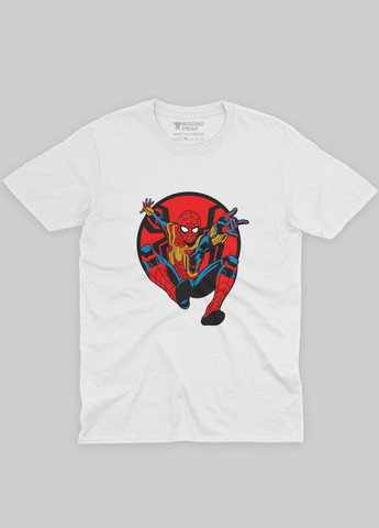 Белая демисезонная футболка для мальчика с принтом супергероя - человек-паук (ts001-1-whi-006-014-075-b) Modno
