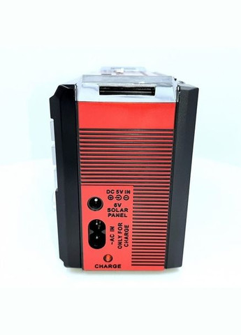 Радіоприймач багатофункціональний портативний з ліхтариком LED USB AUX RX-381 радіо FM/AM/SW Червоний Golon (306716512)