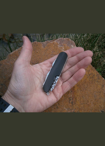 Нож малый карманный многофункциональный Travel Outdoor 11 функций черный M-TAC (327876572)