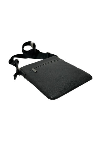 Чоловіча сумка з натуральної шкіри 66394-4 чорна 25х23х2 No Brand (371682280)