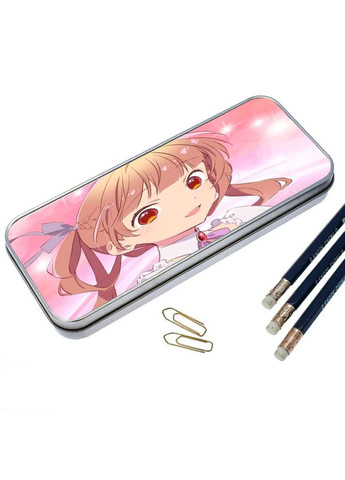 Пенал школьный для мальчика и девочки металлический Аниме Сказка о сахарном яблоке #006 7*18 см Silver No Brand (309151892)