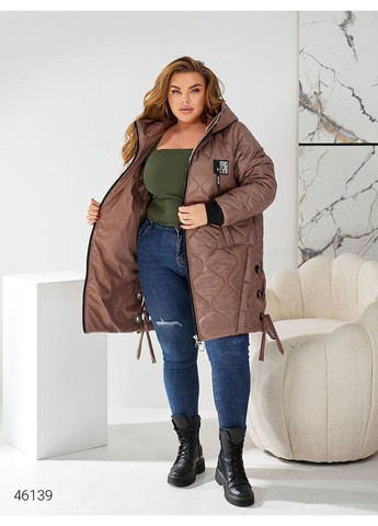 Коричневе зимнє Пальто жіноче стьобане Byron