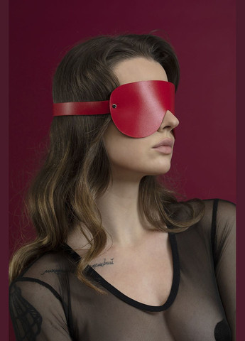 Маска шкіряна закрита Blindfold Mask Червона - CherryLove Feral Feelings (282709495)