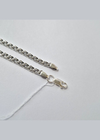 Срібна чорнена цепочка Ланцюжок Бісмарк Плоский 60см срібло 925 проби Чорнене 13.10г 1055/1ч No Brand (315049881)