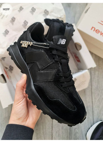 КРОСІВКИ ЖІНОЧІ NEW BALANCE 327 TOTAL BLACK НЬЮ БЕЛАНС 327 No Brand чорні демісезони (367177263)