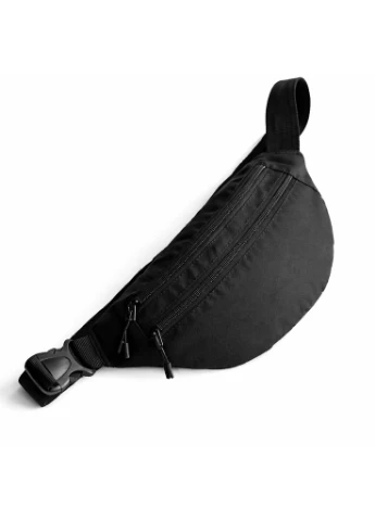 Мужская/женская бананка из Cordura 1000D, черная, 3 отделения, водоотталкивающая VI-57 No Brand (382392693)