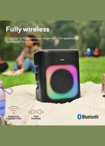 Портативна акустична система Azura 50Вт, 1.0, ВТ 5.2, TWS, MP3, IPX4, RGB, Trust (333824374)