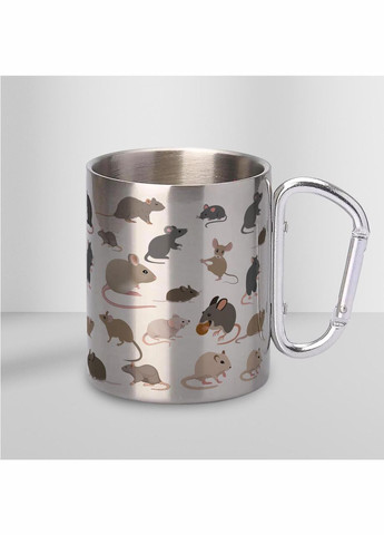 Кружка металева з карабіном "Моя ж ти Криса" 300 мл Срібляста No Brand (324262408)