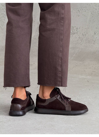 Темно-коричневі анатомічні замшеві кеди Helen