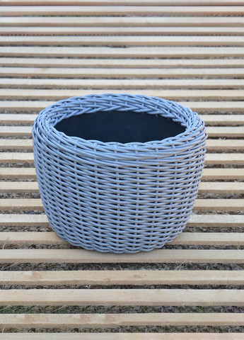 Кашпо 12 литров (горшок для цветов и растений),Вазон из искусственного ротанга ручной работы. Handmade (329193729)