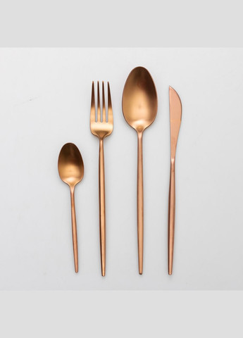 Набір столових приборів Elit із нержавіючої сталі на 6 персон, матове золото Yiwu (325686412)