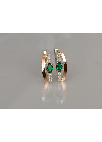 Серебряные серьги с золотыми накладками Silver Style (366813732)