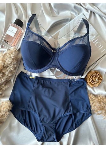 Синий женское нижнее белье на 4 размер комплект синий Lanny Mode