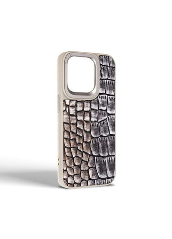 Чохол до мобільного телефона (ARM76762) Harder Glamorous Croco Apple iPhone 15 Pro Grey Gold (326588658)