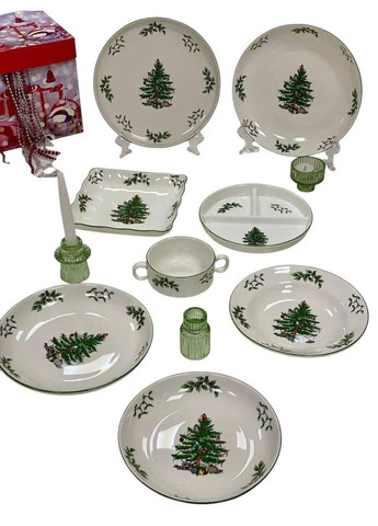 Салатник тарілка новорічна-різдвяна " Ялиночка" 1шт 22,5см OSM (365549110)