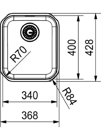 Мийка кухонная Smart, нерж.сталь, прямокутник, без крил, 341х401мм, чаша - 1, монтаж під стільницю, SRX 110-34, нерж полірів. FRANKE (360398140)
