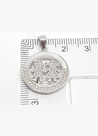 Срібна підвіска Двійня з фіанітами. GP2848 Podium (296594954)