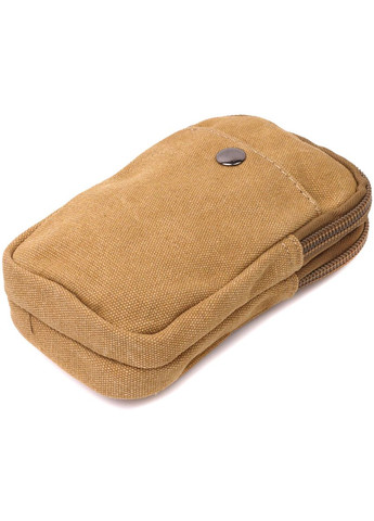 Вертикальная сумка-чехол на пояс с металлическим карабином из текстиля 22227 Vintage (329150064)