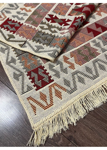 Бавовняний плетений двосторонній килим Shana Zeytin kırmızı 120Х180 см. Кілім, екокилимок. Туреччина No Brand (366376736)