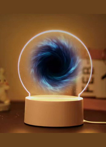 Ночник с эффектом черной дыры – 3D LED лампа с оптической иллюзией. No Brand (346440191)