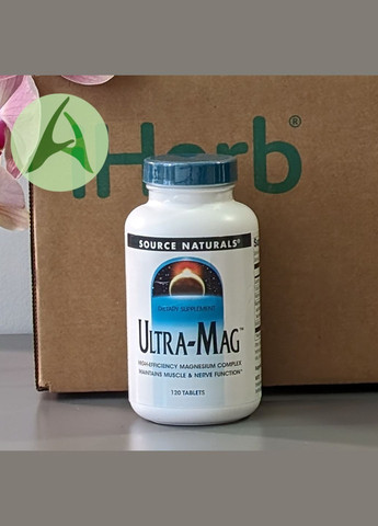 Магній з вітаміном В6, ultra-mag, ультрамаг, 120 таблеток Source Naturals (337337167)
