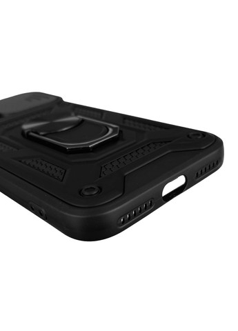 Чохол для iPhone 8 броньований з кільцем зі шторкою на камеру на айфон 8 чорний rg1 Apple (366022709)