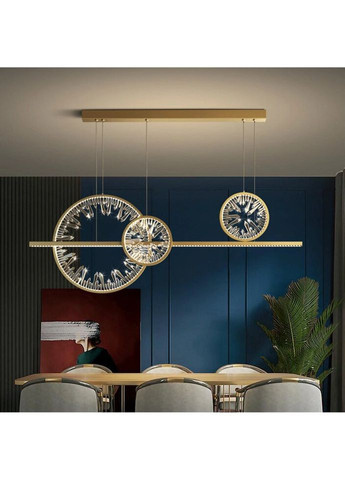 Люстра светодиодная подвесная LED светильник для квартиры на потолок лэд 26604 Бронза 40-135х6х120 см. Sunnysky (335975401)