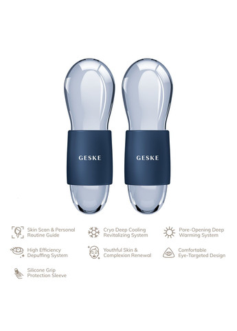 Подвійний масажер для очей Cool&Warm Duo Eye Massager 7в1 midnight GESKE (341526093)
