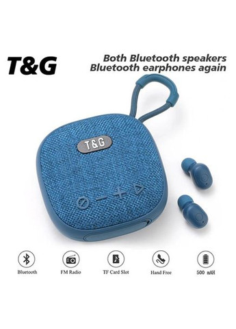 Колонка-Bluetooth с наушниками TG813. Цвет: синий No Brand (365751961)