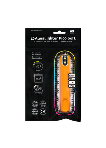 Світлодіодний світильник Pico Soft для квадратного акваріума до 10 л круглого — до 30 л 6500 К жовтий AquaLighter (288576400)