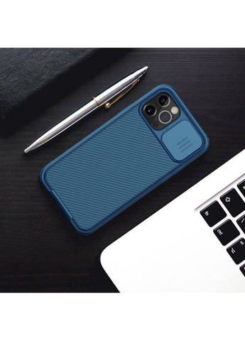 Карбонова накладка CamShield Pro для Apple iPhone 13 Pro Max (6.7") Blue Nillkin (366832995)