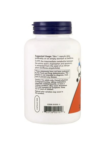 5HTP 5-Гидрокситриптофан 50 мг,, 90 капсул Now Foods (299899391)