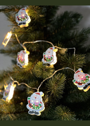 Гірлянда світлодіодна "Санта Клаус", 1,65 м, 10 LED теплий білий Chomik (329407322)