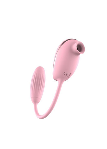 Вакуумний стимулятор клітора з віброяйцем High End Suction Love Egg PINK Boss Series (372737854)