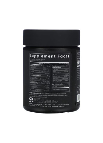 Пищеварительные ферменты с пробиотиками 90 капсул веганские без глютена Sport Research (367957599)