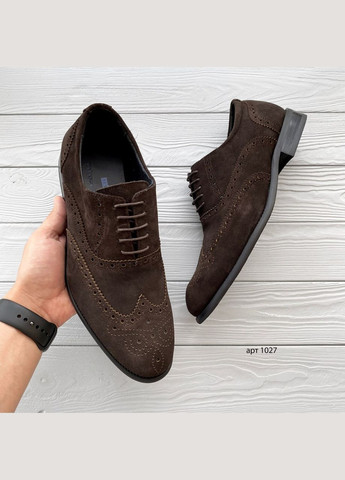 Коричневые классические, повседневные, праздничные туфли мужские brogues brown Yalasou
