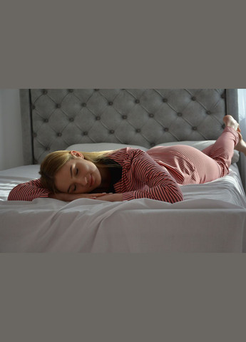 Пудрова всесезон жіноча піжама на гудзиках вільного крою штани + сорочка на довгий рукав family look пудра кофта + брюки Sexen