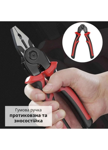 Плоскогубцы многофункциональные со сменными насадками набор 5 в 1 в футляре, пассатижи, кусачки, ножницы по металлу Home (361161872)