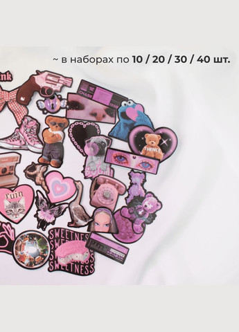Набор глянцевых стикеров 10 штук комплект наклеек y2k кавай неоновая эстетика рандом стикерпак на ноутбук телефон блокнот панк No Brand (316323071)