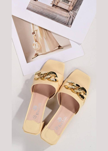 Шльопанці жіночі жовті на підборах Bashili Шльопанці літні жіночі (340235313)