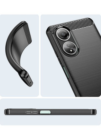 Чохол Carbon Fiber для OPPO A58 4G Black Lenuo (361903661)