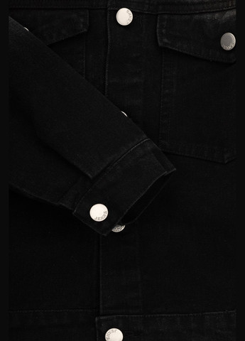 Чорна демісезонна куртка джинсова No Brand