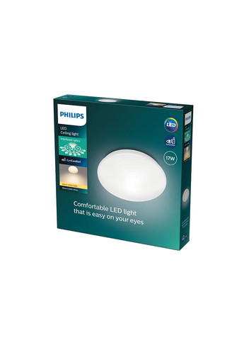 Стельовий LED світильник 32х32 см білий Philips (324827909)