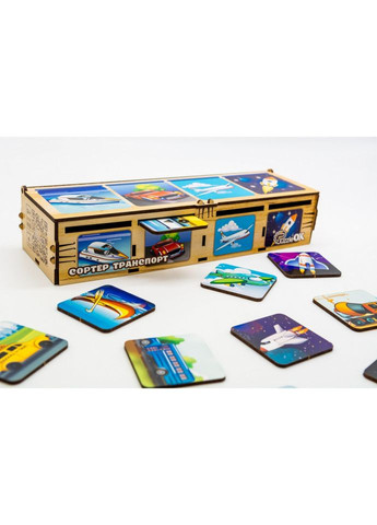 Дитячий Сортер Монтессорі "Транспорт" Puz-34043 PuzzleOK (315023082)