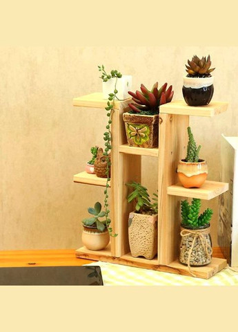 Підставка для квітів з дерева Кальпео ваніль (ЦВП-000402) No Brand (328225740)