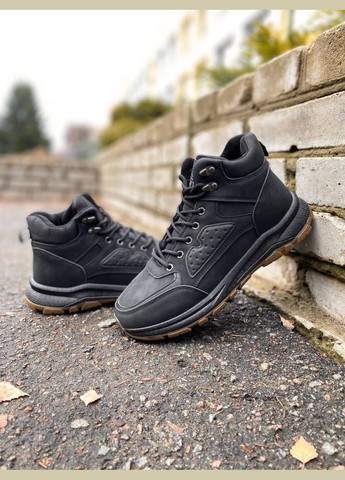 Черные зимние зимние кроссовки treaking black Dual