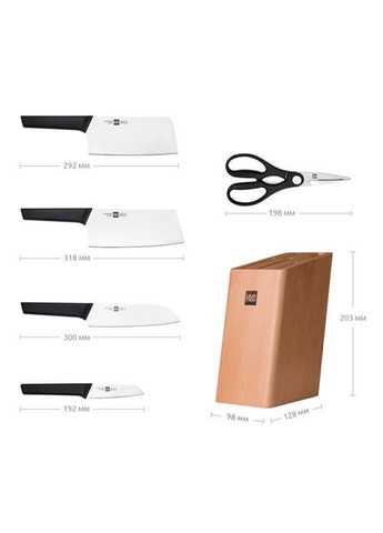 Набір ножів Xiaomi з підставкою (6 предметів) HU0057 Huo Hou (279826660)