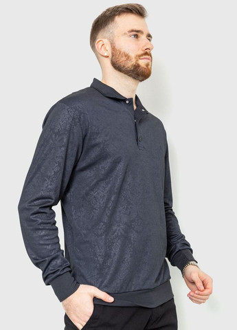 Цветная футболка-поло мужское с длинным рукавом, цвет грифельный, для мужчин Ager
